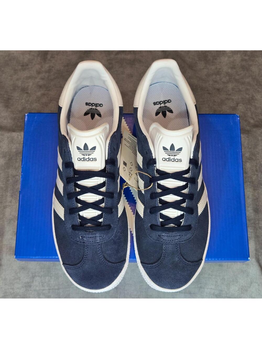 adidas Originals Gazelle Collegiate Navy Cloud White BY9144 Size 6Y 7W NIB - Picture 7 of 7